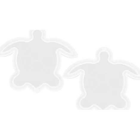 Lot de 2 moules en silicone en forme de tortue, décor de bureau et accessoires de bijoux artisanaux à faire soi-même. (1/5)