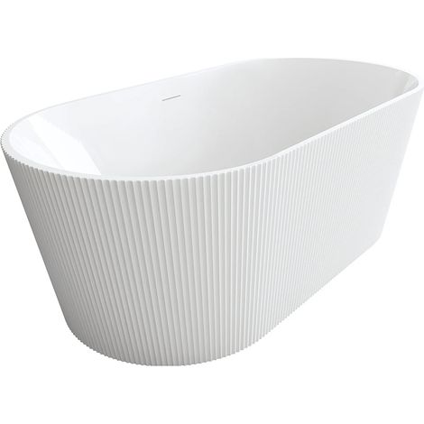Vasca Bagno Da Terra Rea Ofelia White 170 + Brush Copper Plug (1/5)