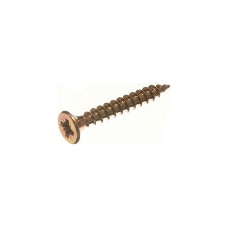 Lot de 400 vis de fixation en acier zingué jaune 4,0 x 30 (1/2)