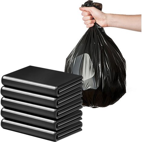 RuiHua 65-Gallonen-Müllsäcke (50er-Sparpackung mit Verschlussbändern) Extra starke 64-Gallonen-Müllsäcke