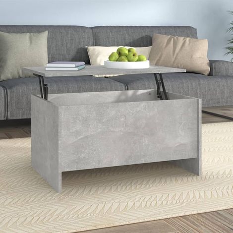 Tavolino Grigio Cemento 80x55,5x41,5 cm in Legno Multistrato vidaXL (1/5)