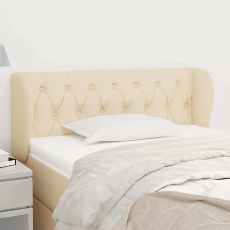 vidaXL Cabecero de tela color crema 103x23x78/88 cm (1/5)