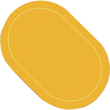 Lot de 2 sets de table ovales en cuir, résistants à l'huile et isolants, pour restaurants, hôtels et maisons. Antidérapants, ils ne permettent pas de poser les bols. Bleus. (1/5)