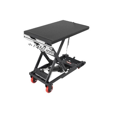 Table de levage hydraulique, capacité de 500 lbs, construction en acier durable, Noir 500lbs (1/2)