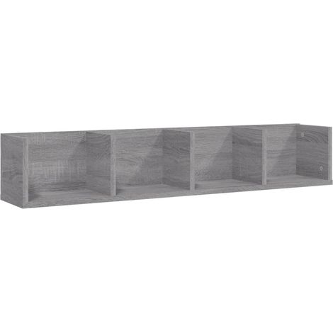Maison Exclusive - CD-Wandregal Grau Sonoma 100x18x18 cm Holzwerk