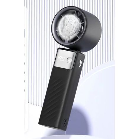 Ventilateur portable pliable avec chargement USB, 199 vitesses de vent, affichage LED, idéal pour les voyages,noir (1/5)