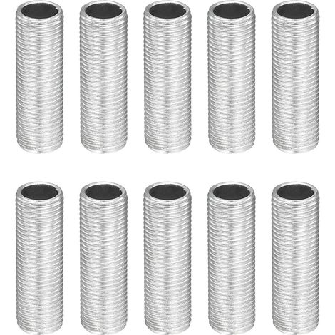 10 Mamelon Tuyau Lampe,M10 Fileté 3cm Zinc,Réparation Luminaire Intérieur (1/5)