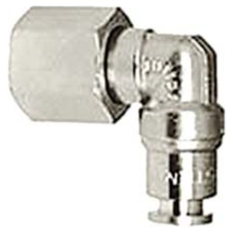 Raccordo “l” girevole innesto automatico filettato femmina cilindrica - attacco cilindrico 1/4"f ø mm.10 art.50/cg f 10 pezzi Ani