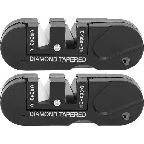 2 pièces Aiguiseur de Couteau Diamant Portable, Tige Conique pour Affûtage EDC Extérieur (1/5)