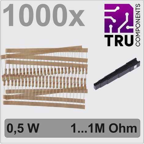 TRU COMPONENTS TC-12888492 T22P106 Kohleschicht-Widerstand Sortiment axial bedrahtet 0.5 W 5 % 100 (1/2)