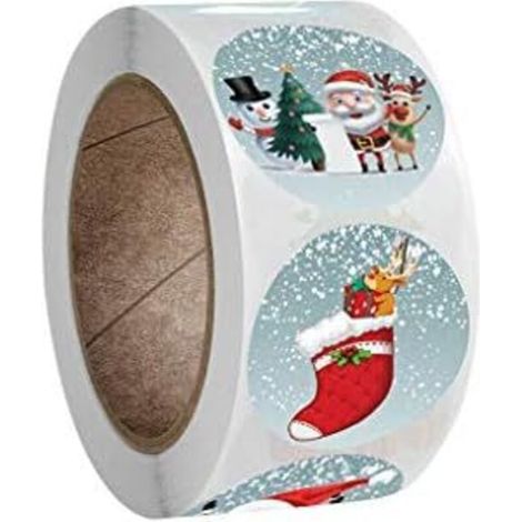 Rouleau De 500 Autocollants De NoëL