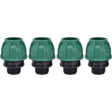 Connecteur Étanche G1 - Raccord Droit Filetage Extérieur - Pour Conduits Et Tuyaux - Lot De 4 Pièces (1/5)