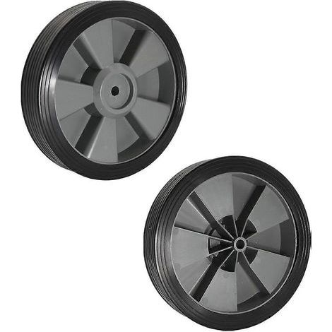 2 roues de rechange pour barbecue. brouette de jardin. facile à installer. légères. pour diable. accessoire universel (1/5)