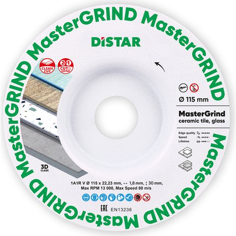 Disco diamantato DISTRAR Mastergrind 115 x 1,8 x 10 x 22,23 mm (1/2)