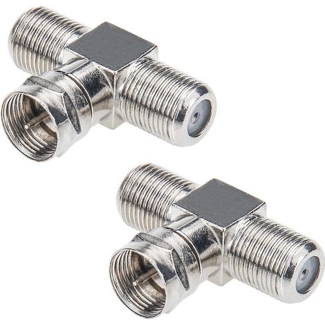 Répartiteur coaxial, répartiteur TV 2 en 1 (2 pièces). Modèle F RG6 (1/5)