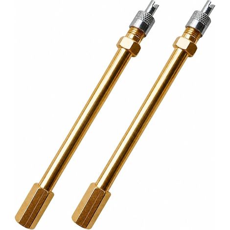 2 Pièces Extension de Valve Anti-Retour de 10 cm avec Démonte, Air Pneu Valve Extension, Rallonge de Valve pour Pneu de Autos, Trottinettes, Camions, Vélos (1/5)