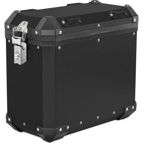 Valise latérale aluminium moto - Bagtecs GX38 - 38 L - Noir - Aluminium 2 mm