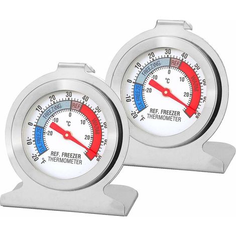 Kühlschrankthermometer, digitales Kühlschrankprüfthermometer, Kühlschrankthermometer, Gefrierthermometer, kleines rundes Präzisionsthermometer, Sicherheitsqualität (1/5)