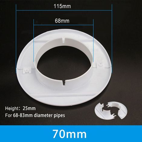 Couvercle De Passage De Câbles - Couvercle Pour Trou De 70 mm - En Polypropylène Blanc - Pour Installation Fixe De Conduits Et Tubes (1/5)