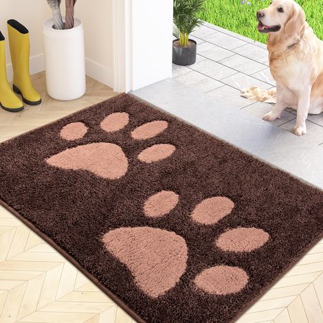 Paillasson Interieur 60 x 90 cm, Tapis d'Entrée Antidérapant et Lavable en Machine, Tapis de Sol Douces Absorbantes pour Chien, Entrée, Porte, Couloir (1/5)