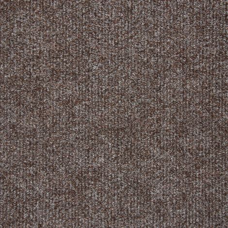 Dalles moquette bureau professionnel Dalle moquette modulaire marron en velours côtelé Moquette dalles plombantes sans colle (1/5)