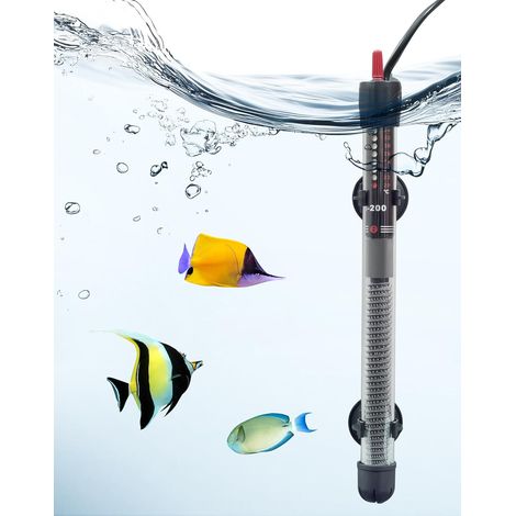 Chauffage Aquarium 200W pour 60-100L Chauffage pour Aquarium avec réglage 20–34°C