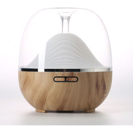 Machine d'aromathérapie à ultrasons, machine de parfum automatique domestique, lampe colorée intelligente, diffuseur de parfum chronométré et humidificateur à télécommande/Couleur du grain du bois cla (1/5)