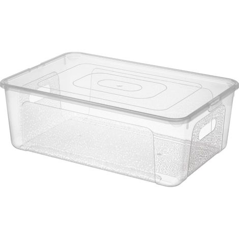 Organizzatore universale portaoggetti Brenda da 11 litri in plastica trasparente, dimensioni 39x26x13 cm (1/5)