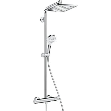 Hansgrohe 27271000 Crometta E Showerpipe 240 1jet with thermostat - Chrome