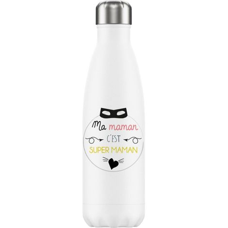 Bouteille isotherme en inox Super Maman