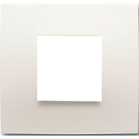 Placca 2 moduli colore bianco abb chiara 2csk0201ch