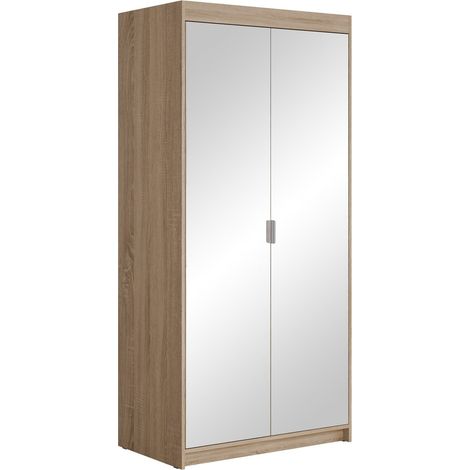 Armoire Novduni 114, Sonoma chêne, 191x90x53cm, Portes d'armoire: Avec des charnières, Nombre d'étagères: 0 (1/4)