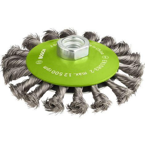 Bosch Brushing PRO Stainless Steel heavy Bevel Brush 115 x 0.35mm Thread (1/4)