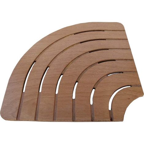 Pedana piatto doccia angolare antiscivolo 61cm legno marino okumè castel merlino