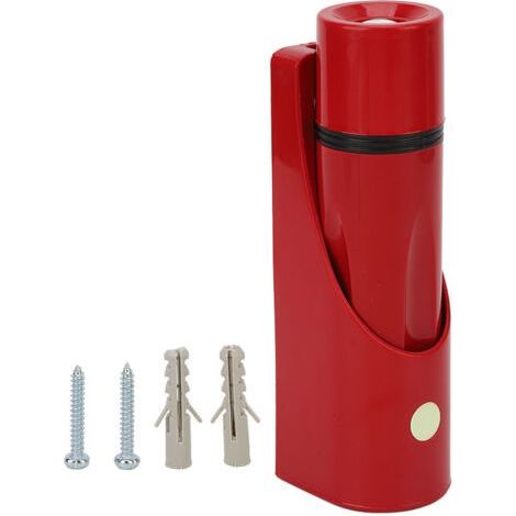 Wall Mounted LED Flashlight, High Brightness, Battery Powered, Small Emergency for Hotel and Home, Red (1/5)