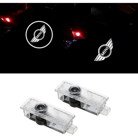 VURAHOME - 2 pièces adapté pour mini mini cooper lumière de bienvenue projecteur lumière led décorative lumière de porte laser, Style 1 (1/5)