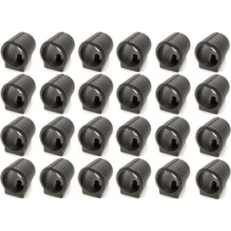 24 pièces Patins pour meubles Patins de Serrage de Tube de Chaise en Plastique Chaise en Plastique pour Pieds de Chaise en Forme de U Patins pour Pieds de Chaise à Attaches pour tubes ronds (1/4)