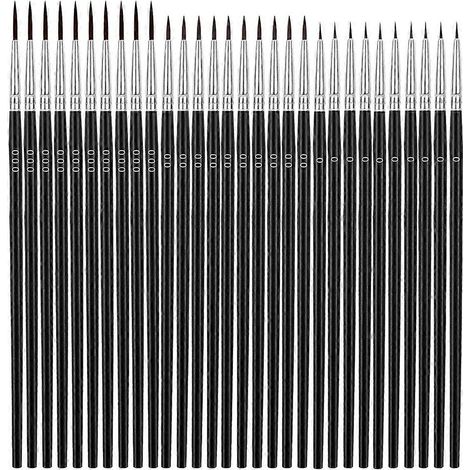 Ensemble de 60 pinceaux fins de précision à pointe fine (1/5)