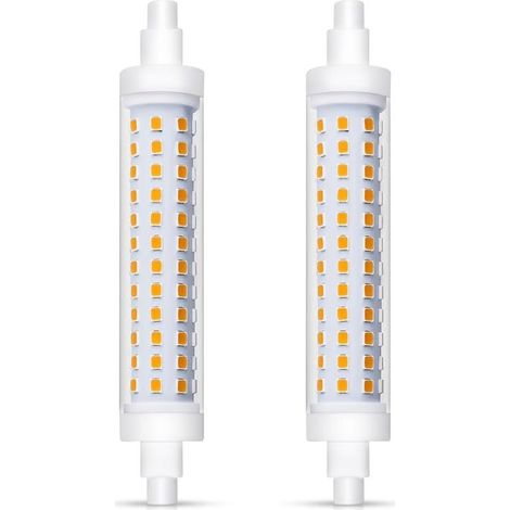 Akynite Ampoule R7S LED 118mm 15W Blanc Chaud 3000K, 1540lm, Équivalent à Lampe Crayon Halogène J118 R7S 100W-120W, AC 220V, R7S 118mm LED Lampe non-dimmable, lot de 2 (1/5)