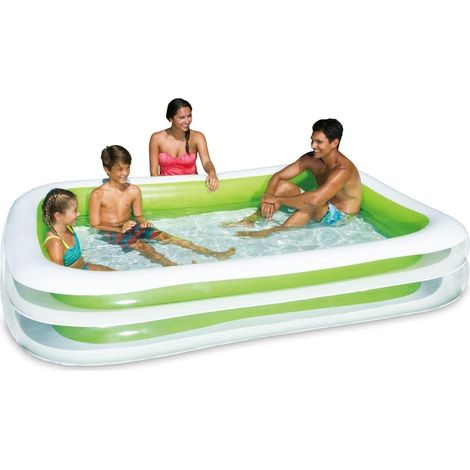 Piscine gonflable familiale rectangulaire, 2,62 m x 1,75 m x 46 cm (1/3)