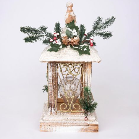 White LED Wooden Lantern 171732CM (1/4)