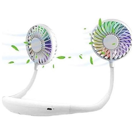 Ventilateur personnel portable, de cou USB Ventilateur de bureau rechargeable portable pour le sport, le bureau, la maison, l'extérieur, les voyages (1/5)