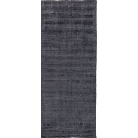 Tapis Loribaft tissé Tapis NaturEleganz - Tapis en laine - 200x80cm, Rectangular - 50% Laine vierge, 50% Viscose - Tissé main - Gris (1/5)
