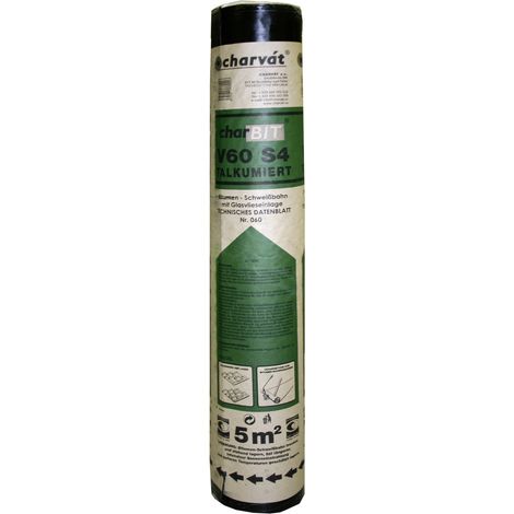 Selbstklebende Gartenhausbedachung / Bitumen Schweissbahn V60 S4, Rolle 5 m x 1m (1/2)