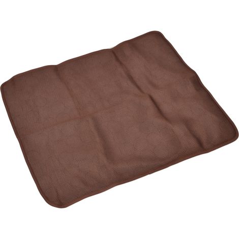Kühlende Haustiermatte aus Eisseide, Sommermatte für Hunde und Katzen, braunes XXL-Hundekissen (1/5)