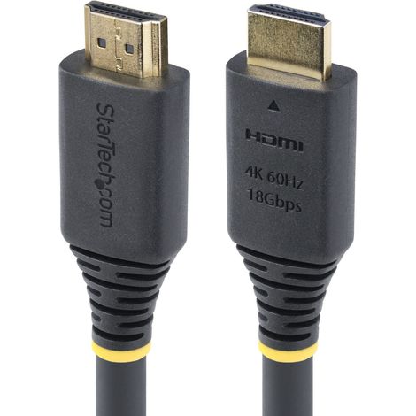 StarTech.com Cavo HDMI 2.0 Certificato Premium da 5m ad Alta Velocità, 4K 60Hz/1440p 144Hz, HDR10/HDCP 2.2/ARC, 18Gbps. Cavetto HDMI UHD per TV/Monitor in TPE (1/4)