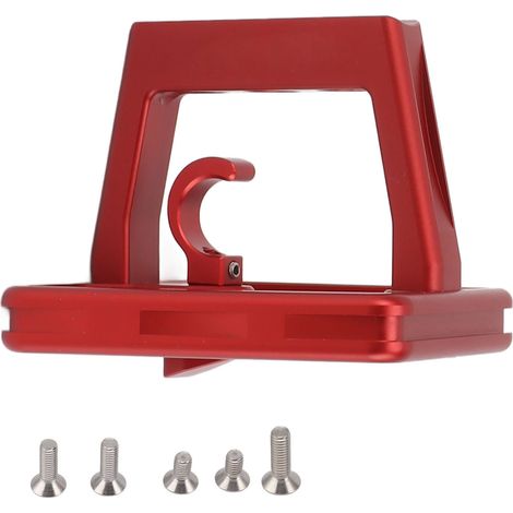 Support avant pliable en alliage d'aluminium pour sac de vélo - Porte-bagages avec fixation 3 trous et vis - Adaptateur montage "pig nose" rouge pour bicyclette pliante