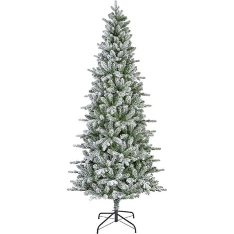 Albero di natale Slim "Killington innevato" in PE Effetto Real Touch + Flock -240 cm (1/4)