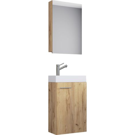 3 piezas Lavabo de los huéspedes Slito 130x41x22 - VCM