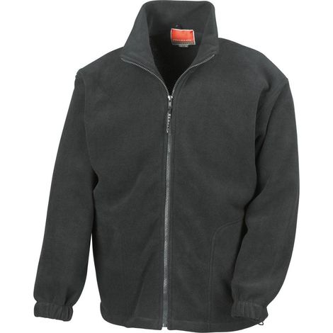 Result Giacca da lavoro in pile con zip Nero S